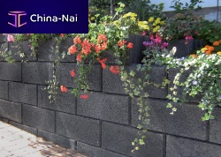 Hollow concrete block TERRASTOfor retaining wallsfor garden enclosureshigh-performance