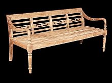 Traditional bench FBE COL LATteakwith backrestmade from recycled materials