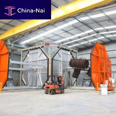 Shuttle roto-molding machine SRM with independent arms
