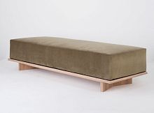 Contemporary upholstered bench SITIOfabricwoodengreen