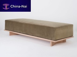 Contemporary upholstered bench SITIOfabricwoodengreen