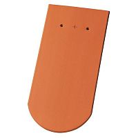 Plain roof tile FISH-SCALEflatclaycolored
