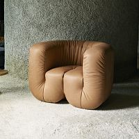 Contemporary armchair DS-707 Canadafabricleatherhandmade