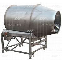 Rotary drum mixer in-linefor liquidshorizontal