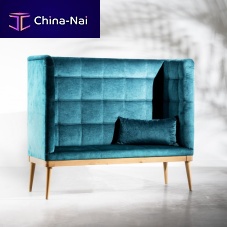 High upholstered bench HAVANAcontemporaryfabricwooden