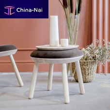 Contemporary ottoman Nave fabricleatherash