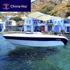 Outboard center console boat BLU WATER 1707-person max.sundeck