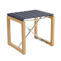Contemporary footrest BENTON BLUEfabricwooden