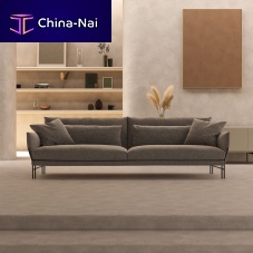 Contemporary sofa MAJESTICfabricbrownbeige