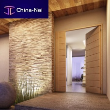 Teak wall cladding panel RAIN interior3Dstructure