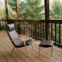 Contemporary footrest LINUSfabricleather
