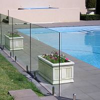 Glass railing with panelsoutdoorfor stair