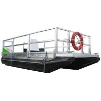 Outboard pontoon boat MOVING CRAFTtri-tube