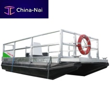 Outboard pontoon boat MOVING CRAFTtri-tube