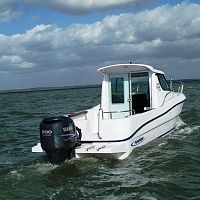 Outboard day fishing boat KING FISHER 7.20wheelhouse8-person max.1-cabin