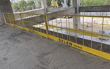 Metal railing SAFETYBOARDwire meshoutdoorfor stair