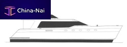 Catamaran express cruiser Malcolm Tennant 49.8'inboardtwin-enginewith enclosed flybridge