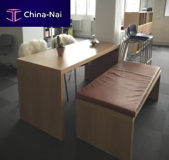 Contemporary bench HIGH CUBEwoodenlaminate