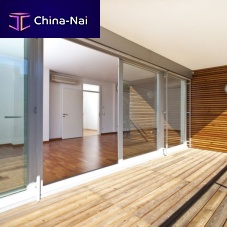 Sliding patio door OMEGAwoodenaluminumtriple-glazed