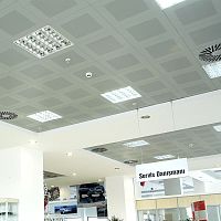Metal suspended ceiling CLIP-IN SYSTEMtileacoustic