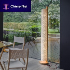 Floor-standing lamp MAST 180fabricwoodencontemporary