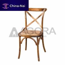 Traditional chair Xindoorfabricsolid wood base