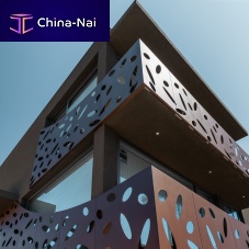 Balcony with panels perforated aluminum