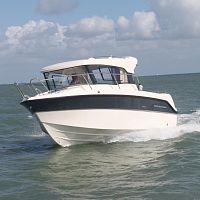 Outboard day fishing boat 660 Weekendwheelhouse7-person max.6-person max.