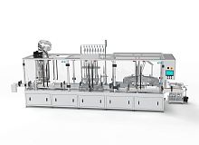 Twist-off cap rinser-filler-capper Triblockautomaticpiston