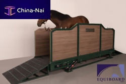 Walk veterinary treadmill inclinedfor horses