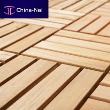 Wooden grating for exterior flooring