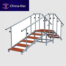 Corner rehabilitation staircase SCH-1with 2 handrails