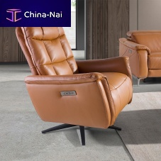 Contemporary relaxing armchair 5117leatherwith footrestreclining