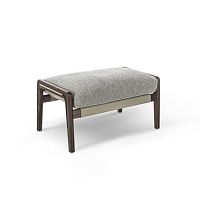 Contemporary ottoman BICEfabricleatherwalnut
