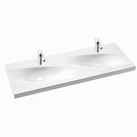 Wall-mounted washbasin NOEL 120 Dceramicwith counterdouble
