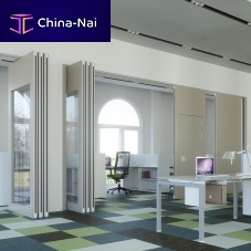 Removable partition ROLLING WALL LIGHTfoldingwoodenglass