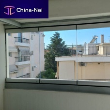 Crystal window IN VRILISSIAsecurity glassaluminumfolding