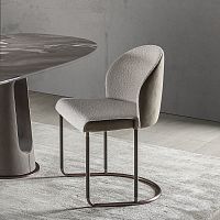 Contemporary dining chair KIRAindoorfabricleather