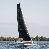 Cruising sailboat 28with bowsprit