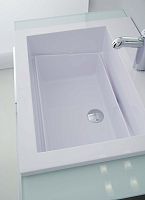 Built-in washbasin ZEUScompositerectangularcontemporary
