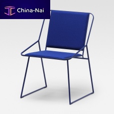 Contemporary chair VIVA Mindoorfabricchromed metal base