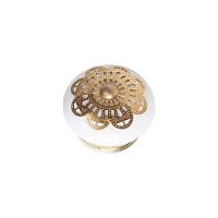 Contemporary door knob MOD 1066brassporcelain