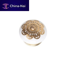 Contemporary door knob MOD 1066brassporcelain