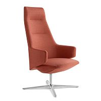 Contemporary armchair MELODYfabricpolished aluminumhigh-back