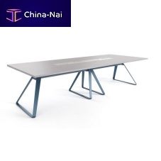 Contemporary boardroom table Aeriewood veneerMDFlaminate