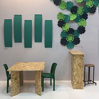 Wall-mounted acoustic panel ECOARCHfor ceilingpolyester fibersmooth