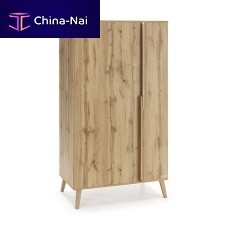 Contemporary wardrobe MARTHAbeechmelaminewith swing doors