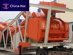 Truck-mounted concrete mixer single-shaft
