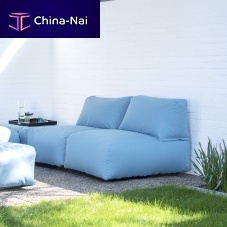 Contemporary fireside chair ZIPPfabricgrayblue