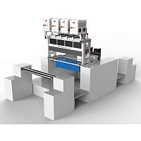 Laser perforating machine multi-headfor the packaging industry